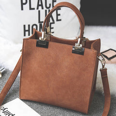 PU Leather Handbag for Women New Girl Messenger Bags with Fair Ball Tassel Fashion Female Shoulder Bags Ladies Party Handbags
